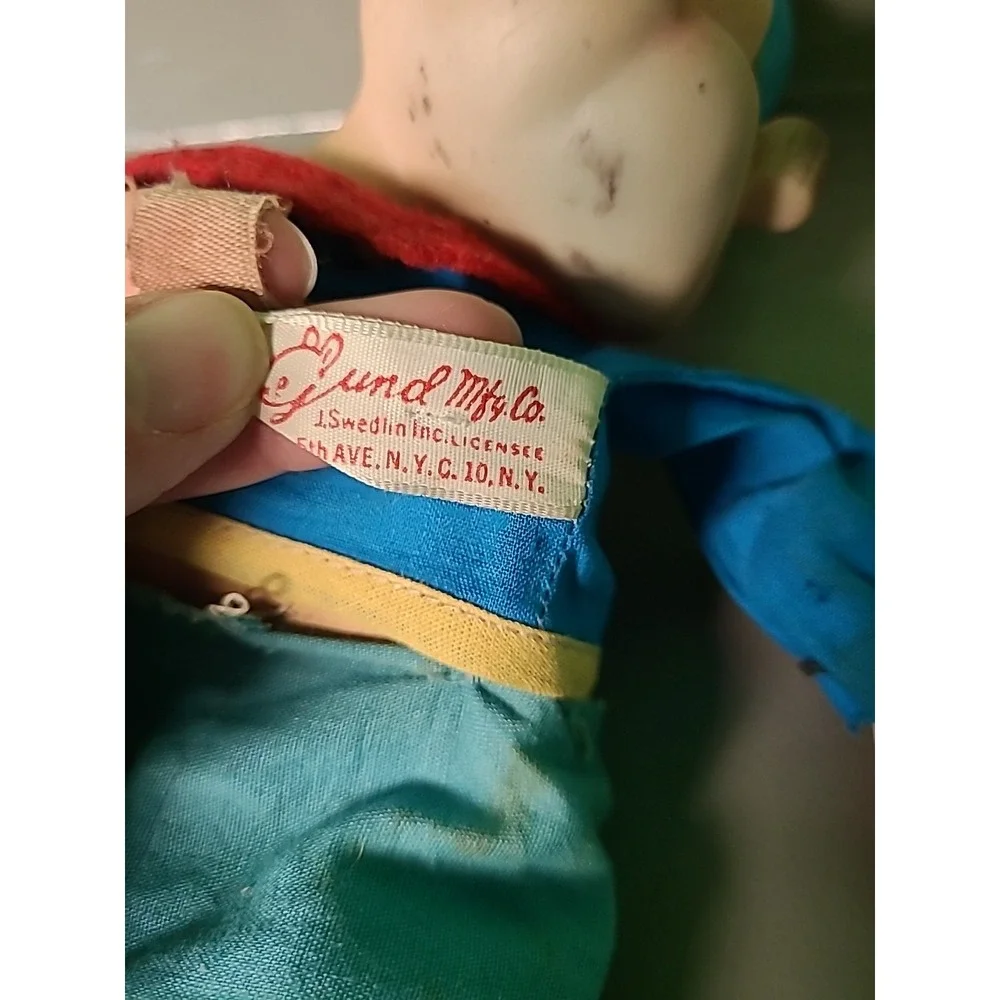 1960s Vintage Gund Popeye The Sailor Man‎ Doll Toy Puppet No Strings